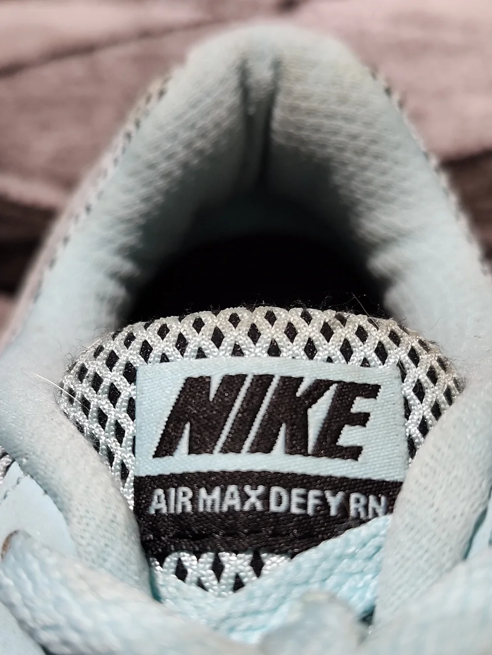 NIKE AIR MAX DEFY RN 2013 GLACIER ICE  BLUE BLACK SWOOSH ATHLETIC SHOES